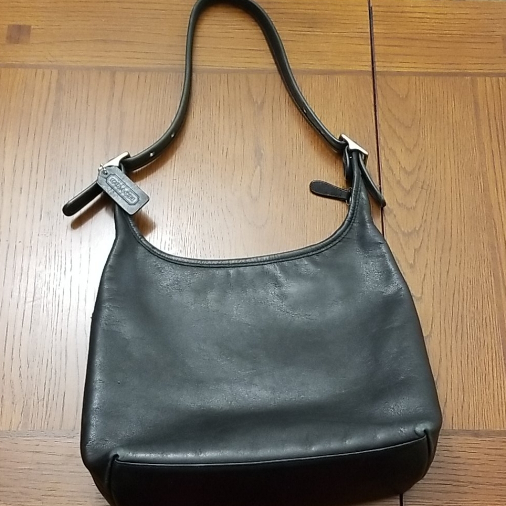 Vintage Coach Black Leather 9058 Hobo Bag - Picture 2 of 6